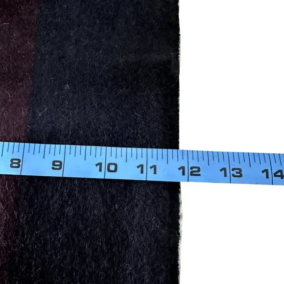 Burberrys Classic Check Scarf Black 100% Cashmere Unisex Scarf Made In Scotland - Picture 7 of 7